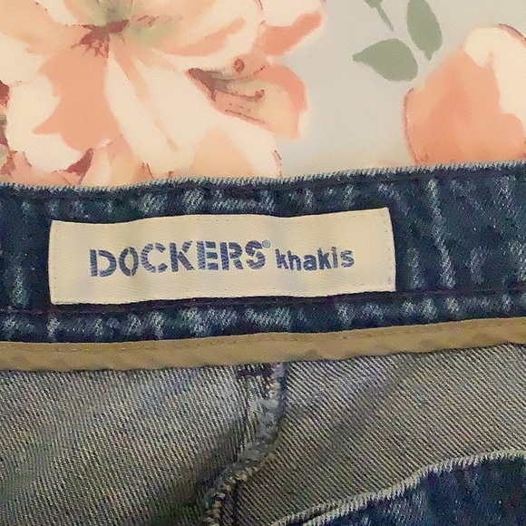 Dockers Khakis Jeans dark Blue cotton 4 pockets 40”x29” in great shape classi… - Picture 12 of 14